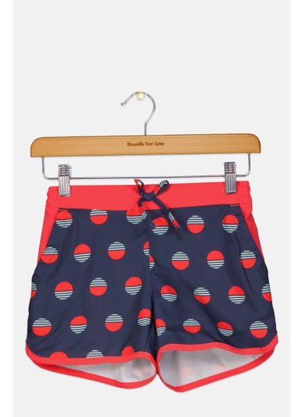 اشتري Kids Girl Allover Print Board Short, Navy Combo في الامارات