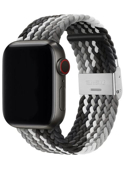 اشتري Replacement Strap 42mm/44mm/45mm/49mm Adjustable Nylon Braided Solo Loop Band Z-Pattern For Apple Watch Series 1/2/3/4/5/6/7/8/SE في الامارات