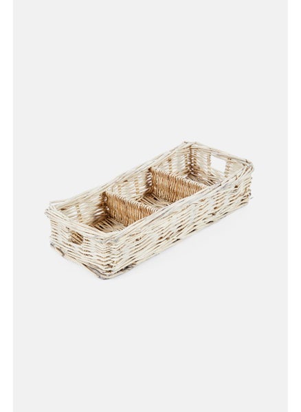 Buy Wicker Organizer 3 Divisions, Natural in UAE