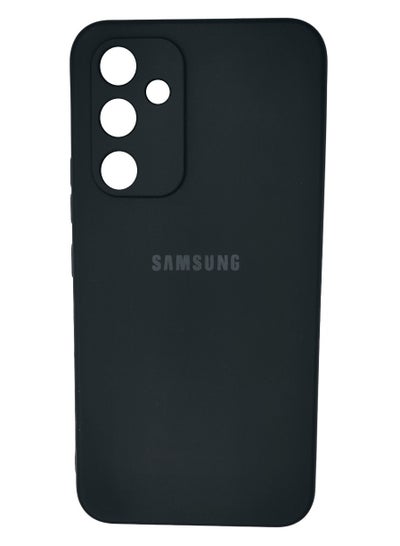 Buy Samsung Galaxy A54 5G Liquid Silicone Case Cover Microfiber Lining With Camera Protection - Black in Egypt