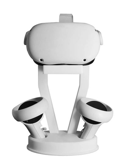 Buy VR Stand,VR Stand for Organizer and Display Stand for 2/Quest/Meta/Rift/Rift S/PS VR Headset and Touch Controllers (White) in Saudi Arabia