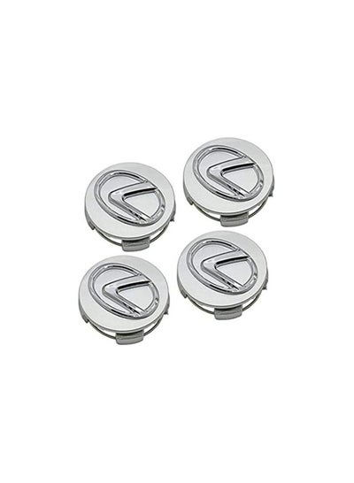 Buy 62mm Silver Emblem Logo Badge Hub Wheel Rim Center Cap Set in Saudi Arabia