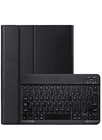 Buy New IPad 10.2 8th 7th Generation 2020 2019 Keyboard Case Slim Leather Folio Smart CoverWwith Magnetically Detachable Wireless Black in UAE