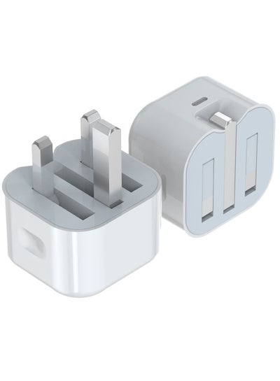 Buy Fast Charger Type C Plug PD20W Suitable for iPhone, Samsung, Huawei, Xiaomi, And Other Devices ，Foldable And Portable ，White in Saudi Arabia