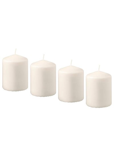 Buy Unscented Block Candle Natural 8 Cm in Saudi Arabia