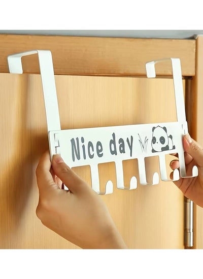 Buy Metal door hanger 6 hooks without nails in Egypt