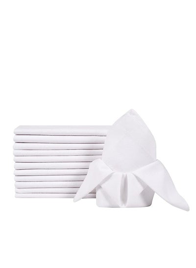 Buy Cloth Dinner Napkins,Holiday Cloth Napkins Set of 12, 100% Cotton Napkin, Kitchen & Table Linen Napkin Bulk for Farmhouse, Living Room, New Year, Family Gathering in UAE