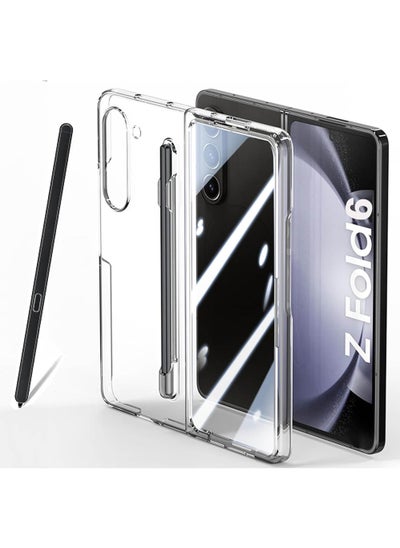 Buy for Galaxy Z Fold 6 Case with S Pen Holder, S-Pen is Included [Case & Stylus Set] Built-in Screen Protector Full Body Protection Anti-Yellowing Clear for Samsung Galaxy Z Fold6 (Case&Pen Set) in UAE