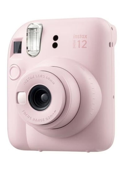 اشتري كاميرا Instax Mini 12 للأفلام الفورية مع مجموعة من 10 أفلام باللون الوردي الزهري في الامارات