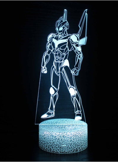 اشتري Multicolour 3D Illusion Ultraman Night Light 16 Color Change Decor Lamp Desk Table Night Light Lamp for Kids Children 19 Color Changing with Remote في الامارات