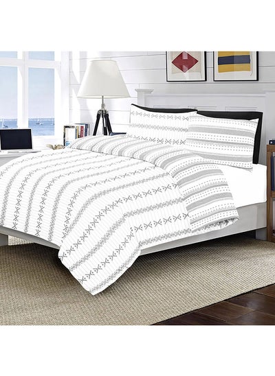 Buy Mexican Super King-Sized Duvet Cover Set, Black & White - 240X260 cm in UAE