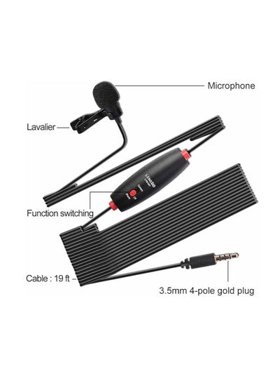 Buy LENSGO Wire Microphone Model LYM-DM1 Single: High-quality wire microphone designed for single-channel audio recording, ideal for interviews and vlogging. in Egypt