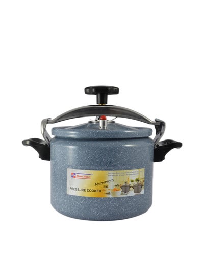 Buy Ceramic Coating Aluminium Pressure Cooker with Induction Base - 22cm - 6 Liter Capacity - Grey in UAE