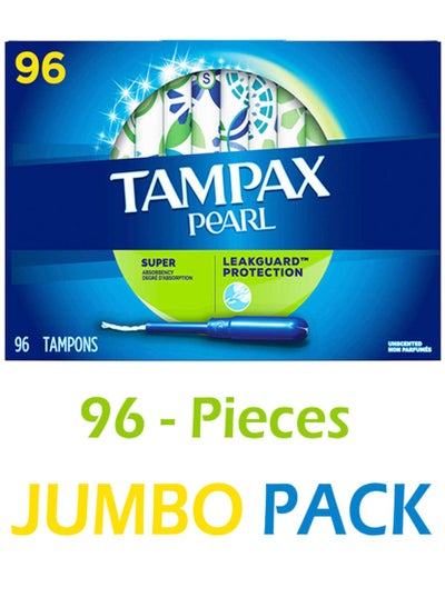 Buy 96-Piece Pearl Super Leakguard Protection Tampons Individually Wrapped in UAE