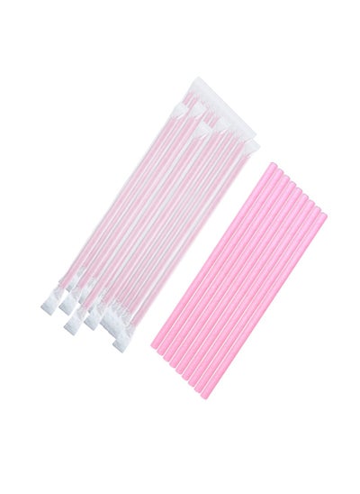 Buy 8mm Paper Straws Pink Individually Wrapped Pack of 500 in UAE