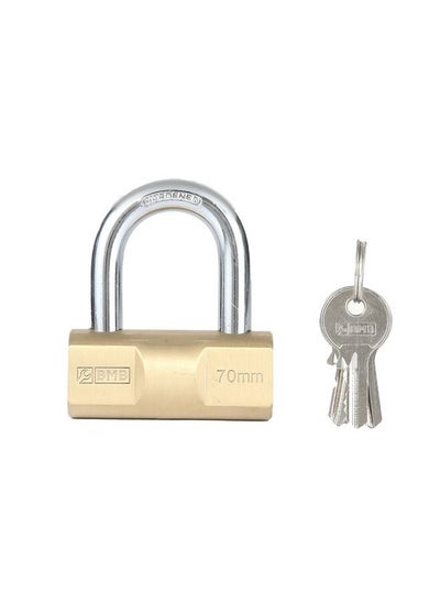 Buy Hammer Lock Gold with 3 keys- 70mm in Saudi Arabia