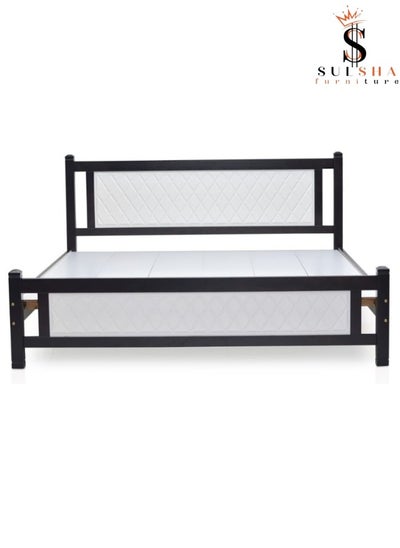 Buy Modern Wooden Bed King Size 180x200 Without Mattress in UAE