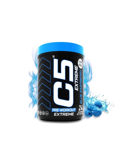 Buy C5 Extreme Pre Workout Powder Blue Raspberry - 24 Servings, 200mg High Caffeine- Sugar Free-Zero Calories-Beta Alanine-Citrulline Malate, High-Performance PreWorkout Booster Supplement in UAE