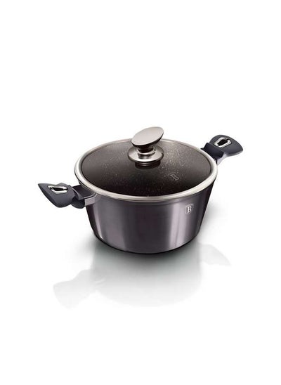 Buy Aluminium Casserole with Lid 30 cm, Metallic Line Carbon Pro Edition, Grey, Hungary in UAE