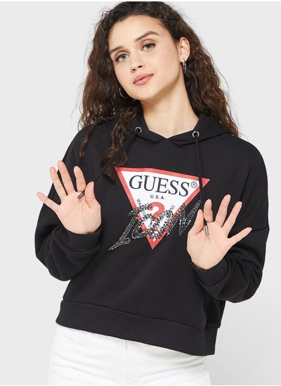 Buy Printed Knitted Hoodie in UAE