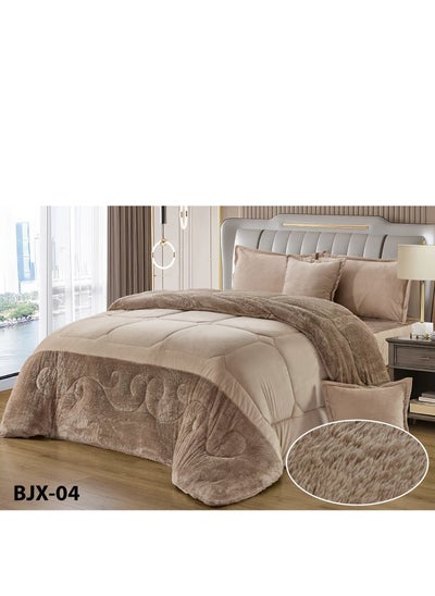 Buy Moon Fur Winter King Size 6 Pieces Bedspread Quilt Set Double Size 250x230cm in Saudi Arabia