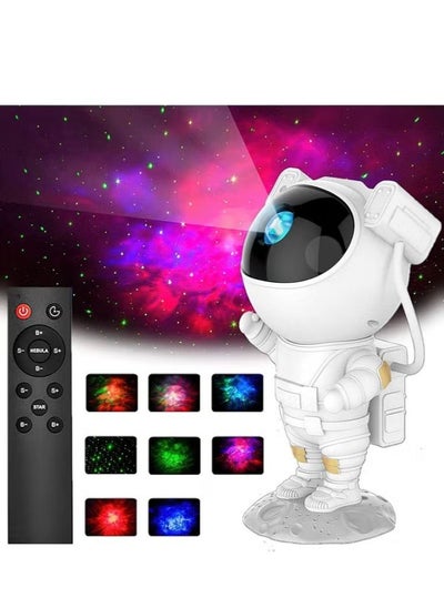 Buy Star Projector Night Light with Timer, Remote Control and 360°Adjustable Design, Astronaut Nebula Galaxy Night Light Projector for Children Adults Baby Bedroom, Party Room and Game Room in UAE