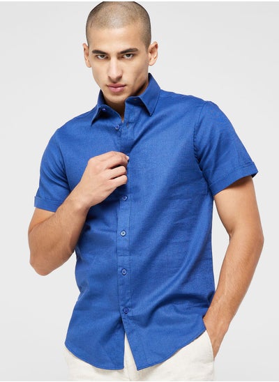 Buy Short Sleeve Linen Shirt in Saudi Arabia