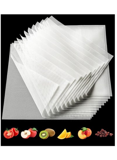 Buy Silicone Dehydrator Sheets 8 Pack 40 x 43 cm White Premium Non Stick Silicone Mesh for Fruit Dehydrator Dehydrator Tray Liner Reusable Dehydrator Accessories in Saudi Arabia