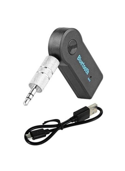 Buy Portable Bluetooth Receiver with 3.5mm AUX Adapter - Hands-Free Car Stereo System with Built-In Mic for iPhone, Samsung, Android in Egypt