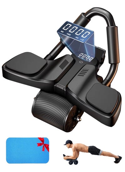 سعر 2024 New with LCD Display Ab Abdominal Exercise Roller Elbow Support High End Abs Roller