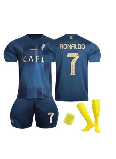 اشتري Children's Football Jersey No. 7  Ronardo Jersey 22/23 Away Jersey, Football Soccer Jersey, Football Jerseys, Football T-Shirt, Shorts and Socks Set for Kids في الامارات