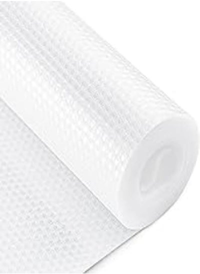 اشتري Bloss Shelf Liners，Non Adhesive EVA Drawer Mat Liners Roll for Bathroom,Kitchen,Desks,Deco Shelves 17.7×118 inch-Clear في مصر