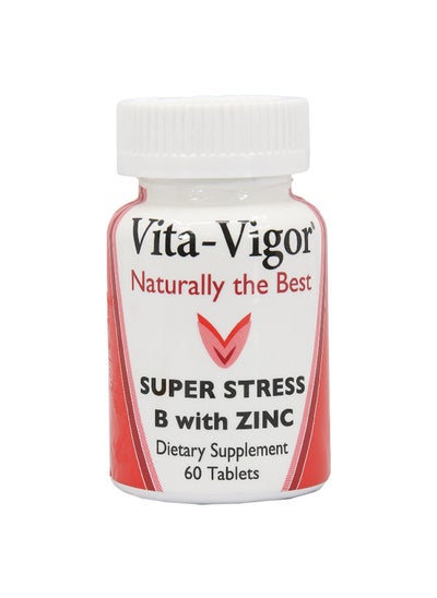 Buy Vita-Vigor Sup[er Stress B With ZINC Dietary Supplements, 60 Tablets in UAE