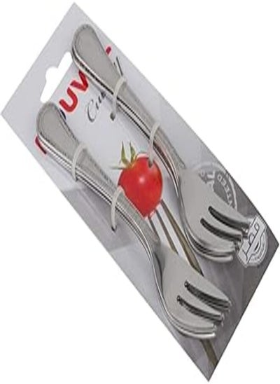 Buy Nouval Stainless Forks Set - Silver ,6 pieces in Egypt