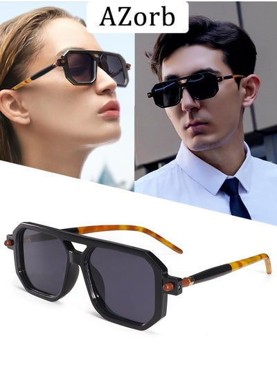 Buy Aviator Sunglasses Men Women Luxury Vintage Square Men's Sun Glassess for Womens Sunglass 70s Retro Ladies Eyewear UV400 Protection Shades Unique Design in Saudi Arabia