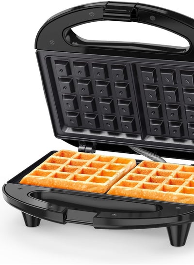 Buy Waffle Maker, 2 Slice Non-Stick Waffle Iron, Belgian Waffle Machine with Indicator Lights, PFOA Free, Perfect for Breakfast and Snacks, 750W in Saudi Arabia