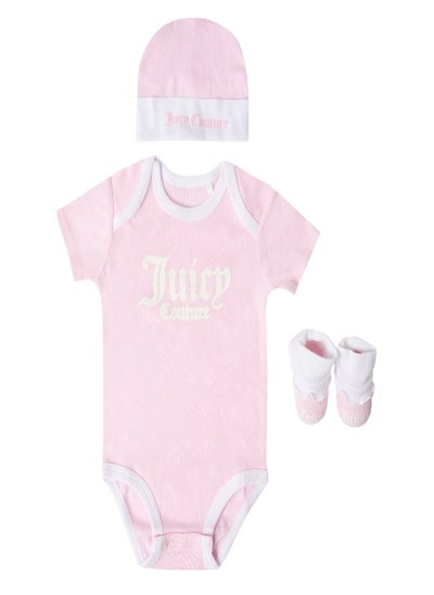 Buy Juicy Couture Baby Three Piece Set Pink in UAE