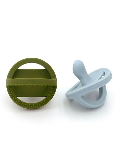 اشتري Doddle & Co. Baby Pacifier, Natural Shape, 100% Silicone - London Pop  - Scout / Cloud 9 في الامارات