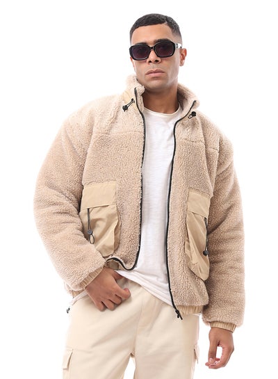 اشتري Solid Fur Long Sleeves Coziness Jacket في مصر