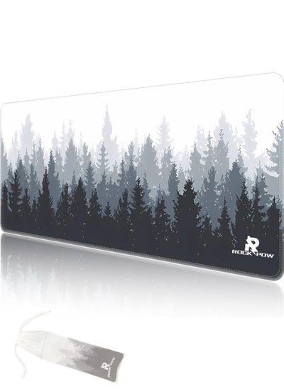 Buy Large Mouse Pad Extended Gaming Mouse Pad Non-Slip Rubber Base Mouse pad Office Desk Mat Smooth Cloth Surface Keyboard Mouse Pads for Computers (800 * 300 * 3mm)Forest in UAE