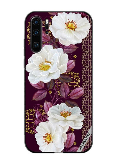 Buy Protective Case Cover For Huawei P30 Pro Vertical Floral Border Pattern Design Multicolour in UAE