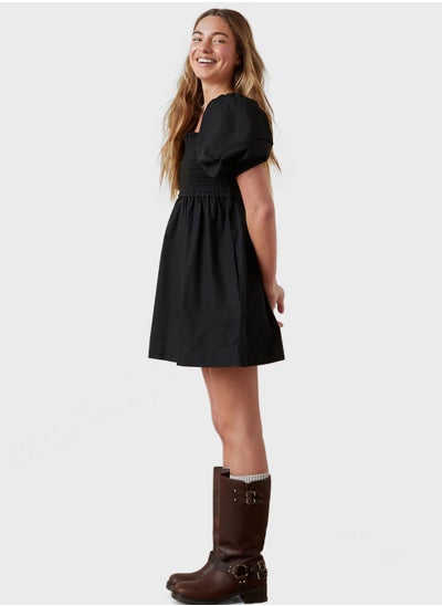 Buy Puff Sleeve Square Neck Dress in Saudi Arabia