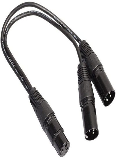 اشتري XLR Splitter Female to 2 Male Cable XLR Female to Dual XLR Male Patch Y Cable في الامارات