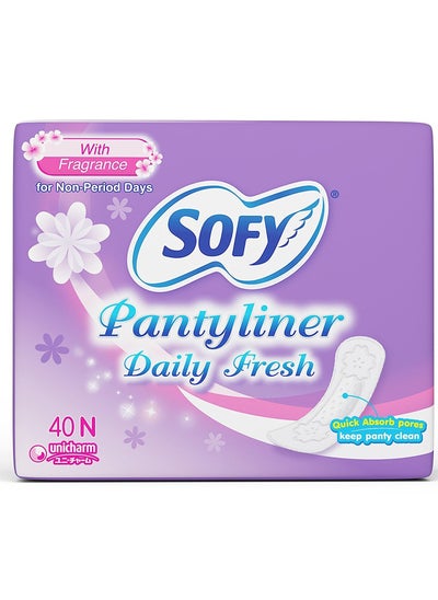 Buy Sofy Daily Fresh Panty Liner - 80 Pieces (Pack of 2) in UAE