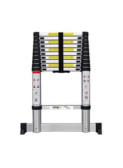 اشتري 3.2M Telescopic Ladder With Stabiliser Bar Extendable Ladder Multi-Purpose Folding Ladder With Stabiliser Telescopic Ladders Extendable Ladders 150Kg En131 في الامارات