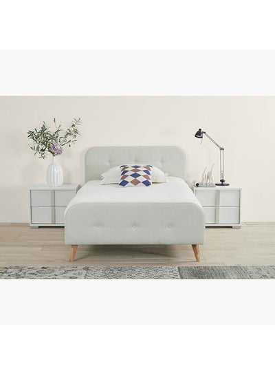 Buy Nordica Sweden Upholstered Twin Bed 218 x 100 x 130 cm in UAE
