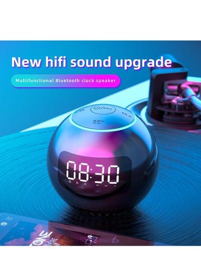 Buy M MIAOYAN Spherical wireless bluetooth speaker mini computer mobile phone audio overweight subwoofer portable small steel gun outdoor alarm clock in Saudi Arabia