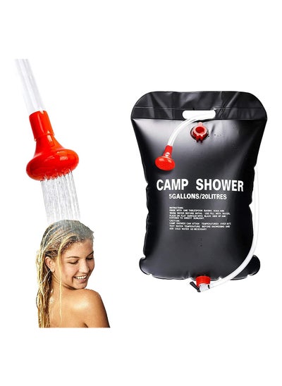 Buy Camping portable solar shower bag, 5 gallons/20 liters, with on/off shower head, suitable for camping, beach swimming, outdoor travel, camping accessories in UAE