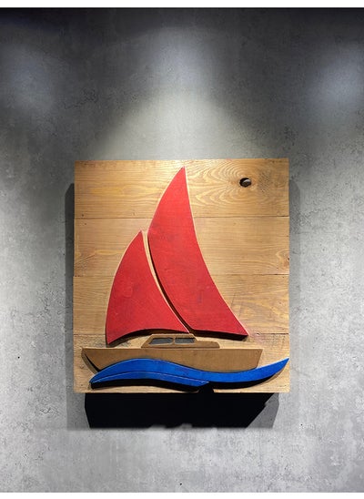 Buy Red Boat Wood Art in Egypt