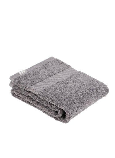 Buy Quick Absorbent High Quality Cotton Hand Towel Grey 50 x 90 cm 7003180 in Saudi Arabia